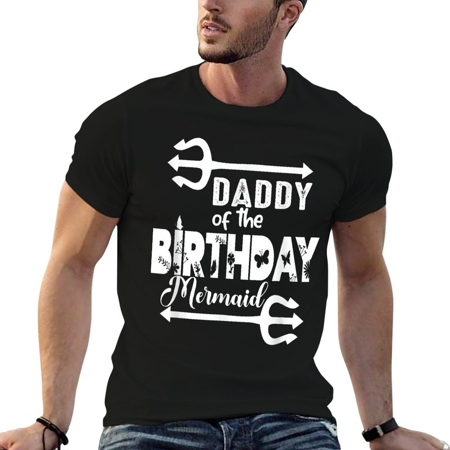 Mermaid Security Merdad Mermen Mermaid Birthday Theme  Trendy Pattern T-Shirt