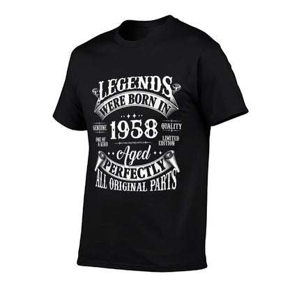 67th Birthday Vintage Legends Born In 1958 67 Years Old  Quick-drying T-Shirt