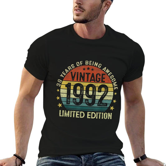 Vintage 1992 Limited Edition 30 Year Old Gifts 30th Birthday  Tagless Design T-Shirt