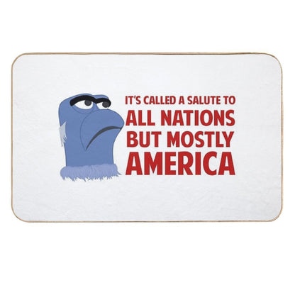 It's Called A Salute To All Nations But Mostly America  Eco-Friendly Bath Mat