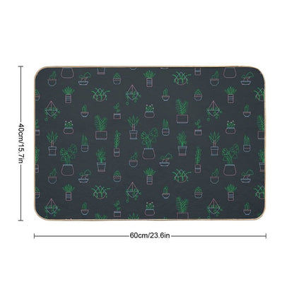 Neon Plants  High-Traffic Bath Mat