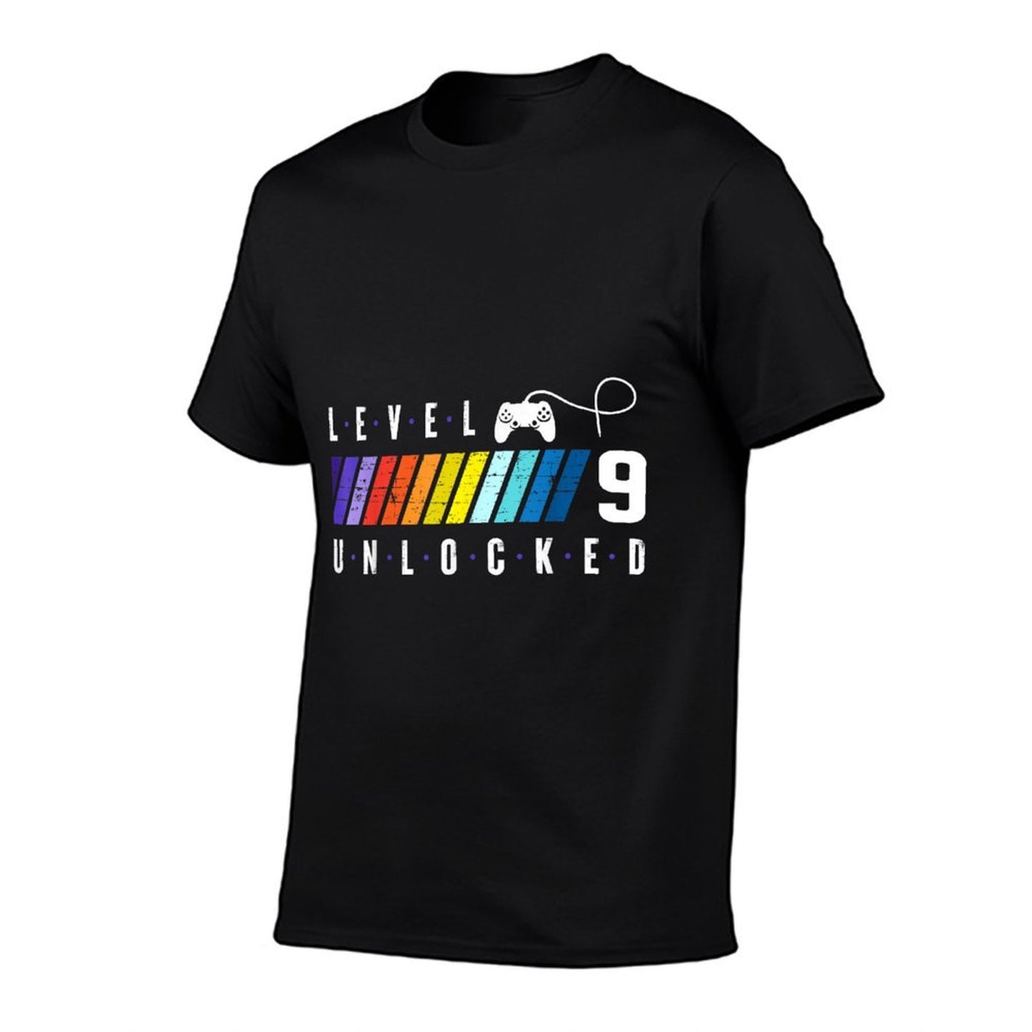 9th Birthday Gamer Boy Or Gamer Girl - Level 9 Unlocked  Heathered Texture T-Shirt