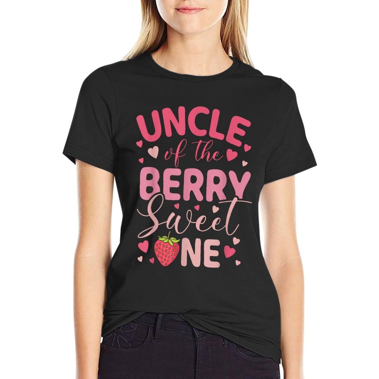 Uncle Of The Berry Sweet One Strawberry First Birthday  Odor-resistant T-Shirt
