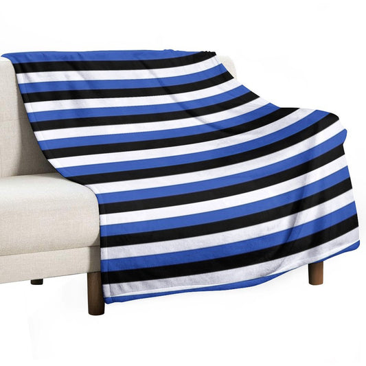 Bath Rugby Striped Club Colours Eco-conscious Throw Blanket