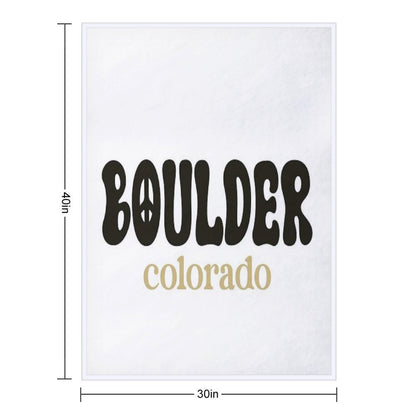 Boulder, CO Plush Throw Blanket
