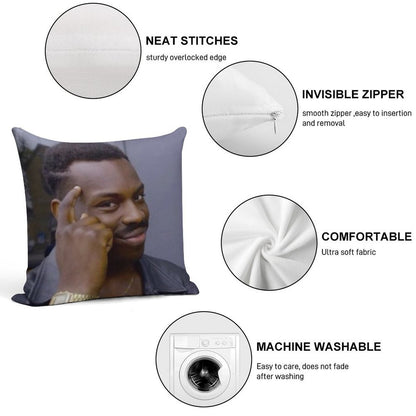 Roll Safe Thinking Meme Soft Luxury Feel Throw Pillow