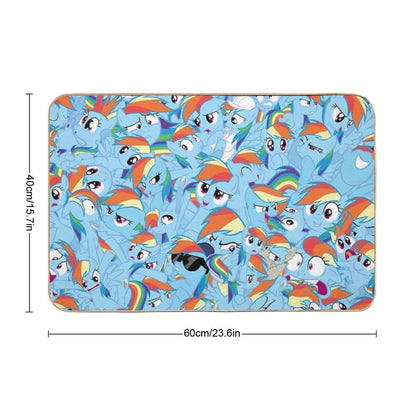 Rainbow Dash Mess  Pet-Safe Bath Mat