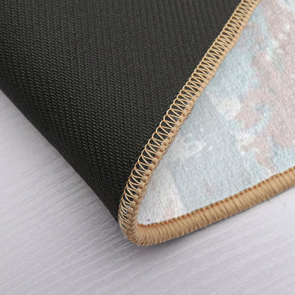 Seamless Pattern with Nude Pastel Colors Stripes. Hand Painted Brush Strokes.  Rapid-Drying Bath Mat