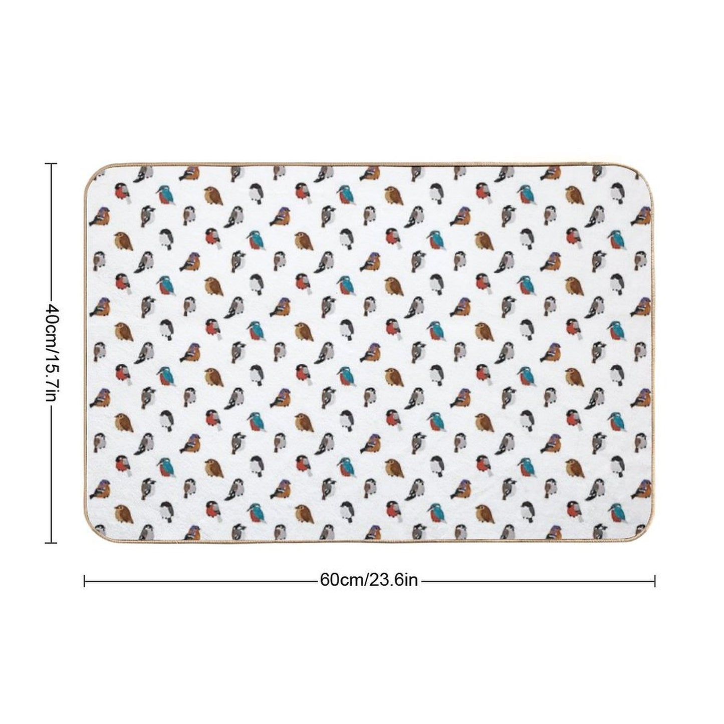 Beautifully Designed Bird Breed Images  Anti-Trip Bath Mat