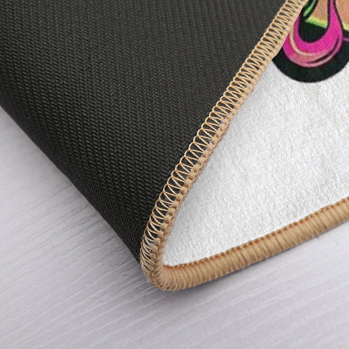 Neon Dice Hearts  Fade-Resistant Bath Mat