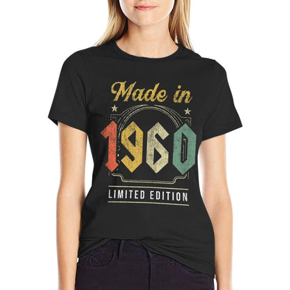 Made In August 1960 Bday Vintage 60Th Birthday  High-quality Stitching T-Shirt