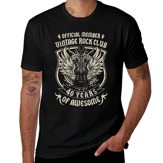 Funny 40 Year Old Birthday Rock & Roll Outfit 40th Birthday  Relaxed-fit T-Shirt