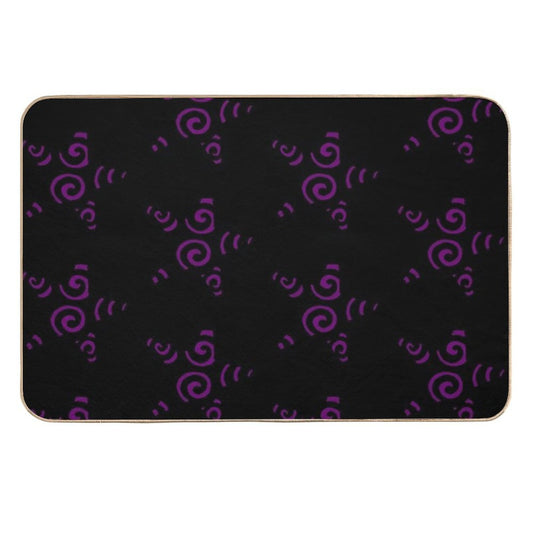 Purple Swirly Star  Versatile Bath Mat