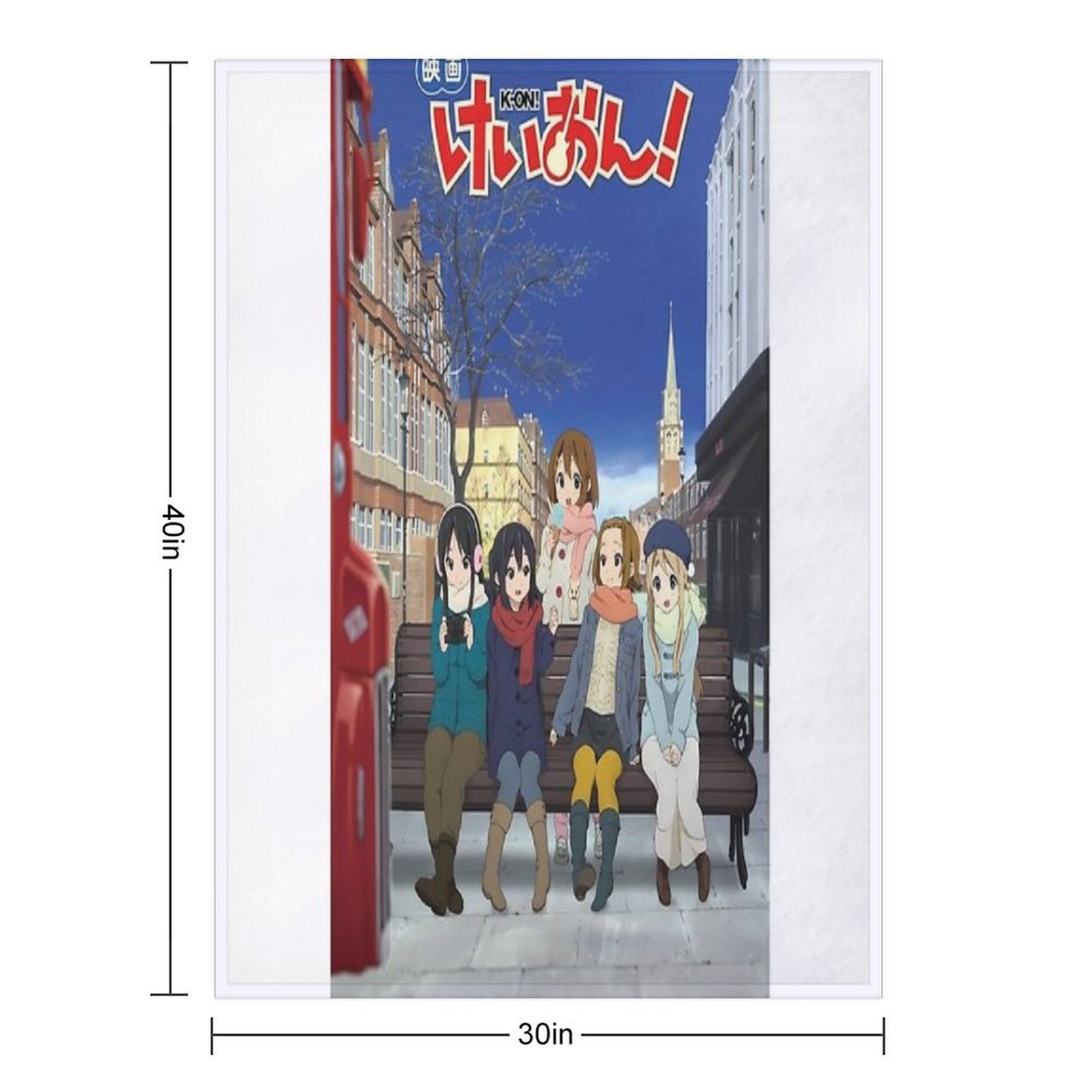 K-On! Movie Wrinkle-free Throw Blanket