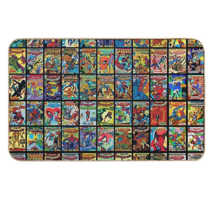 Vintage Superhero Comic Book Collection Pattern 3  Eco-Friendly Bath Mat