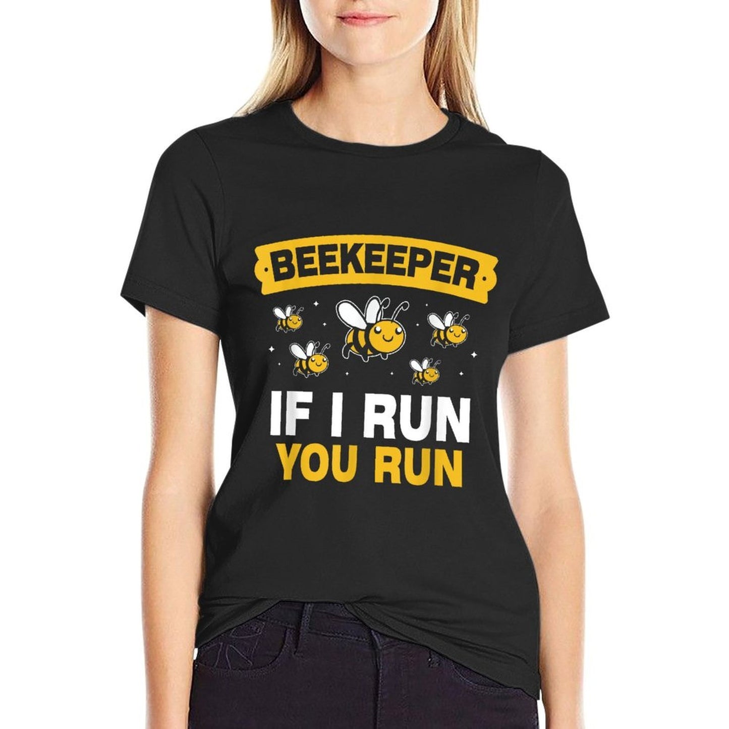 Beekeeper If I Run You Run Hobby Bee Beekeeping Beekeeper  Lightweight T-Shirt
