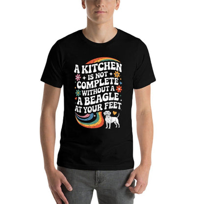 Kitchen Not Complete Without Beagle At Your Feet Dog Groovy  Slim-fit Cut T-Shirt