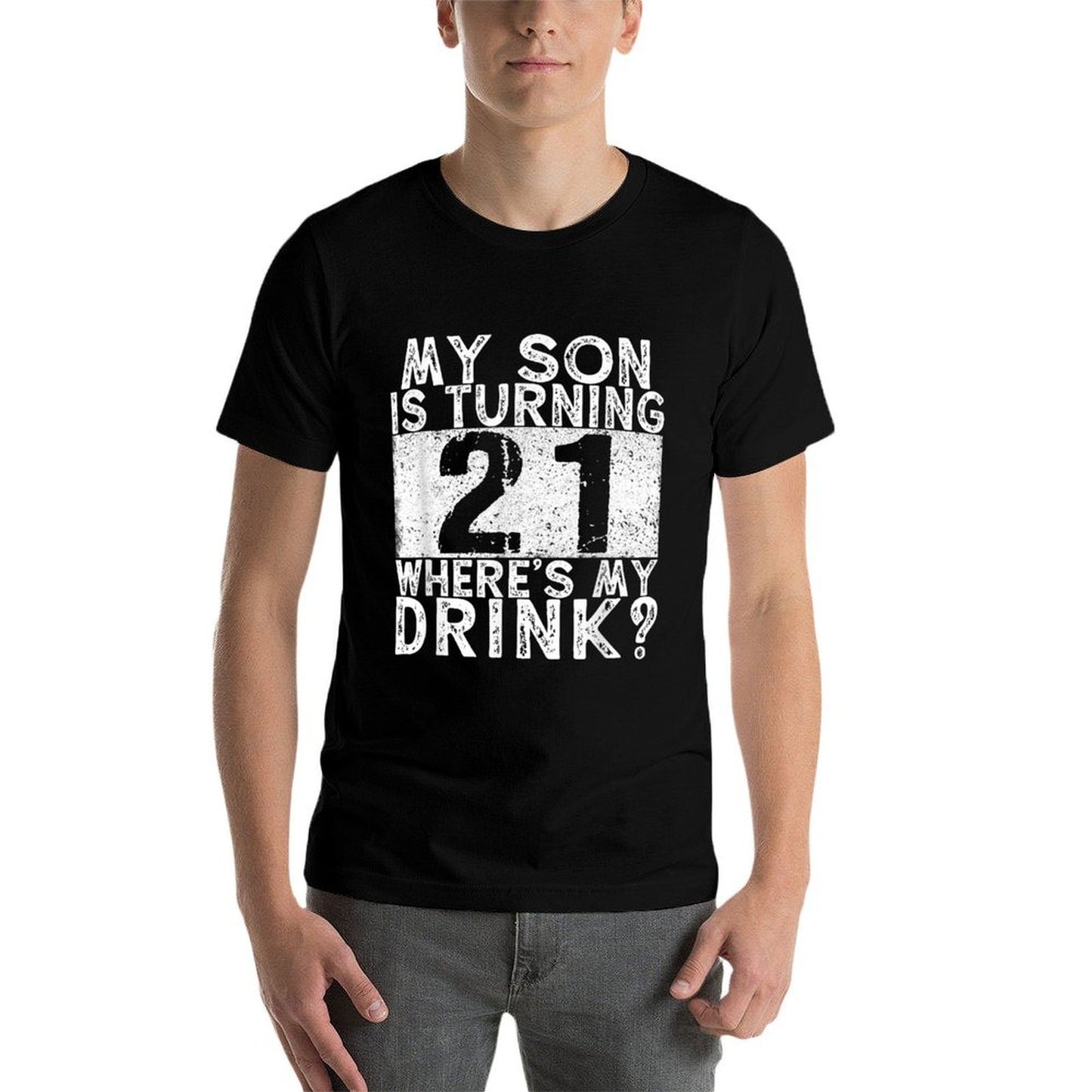 21st Birthday Dad Mom 21 Year Old Son Matching Family  Cotton T-Shirt