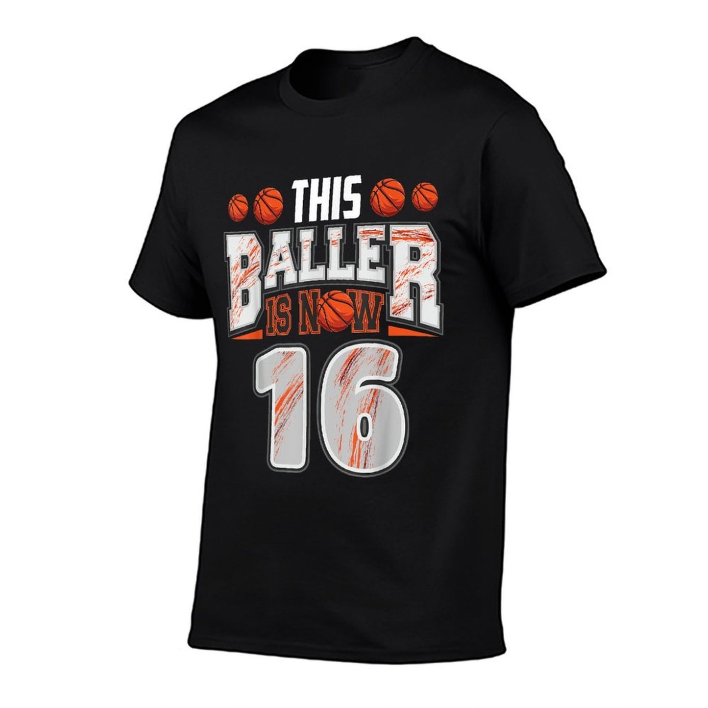 Basketball Player 16 Years Old Boy Basketball 16th Birthday  Cotton T-Shirt