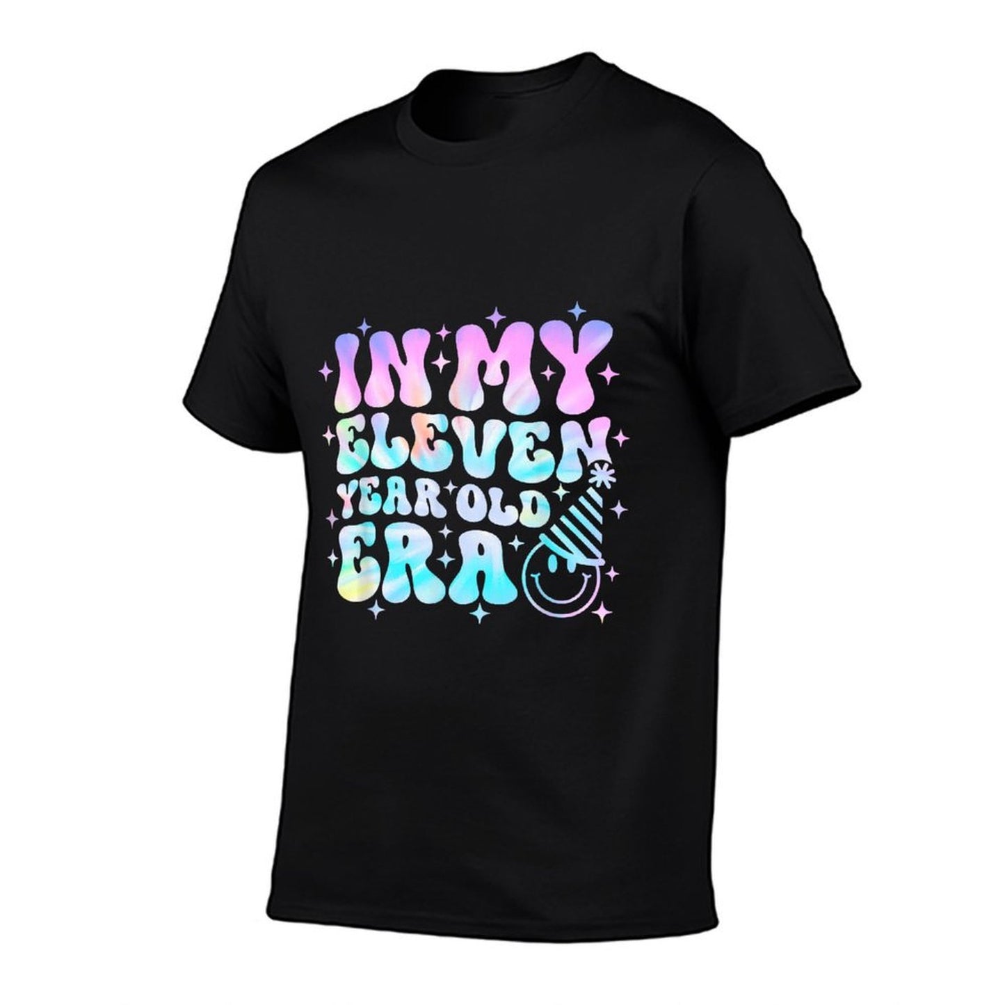 Groovy In My Eleven Year Old Era Girl 11th Birthday 11 Yrs  Fade-proof Color T-Shirt