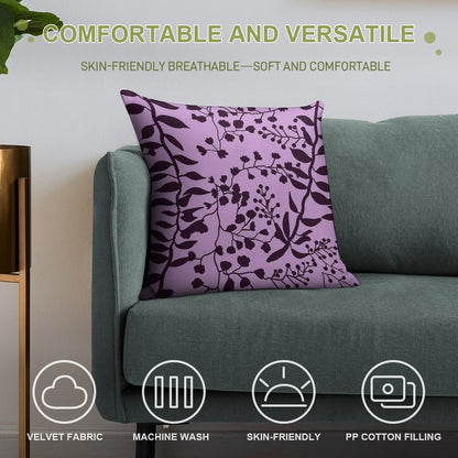 Bella Swan Lavender Freesia Soft Hidden Zipper Throw Pillow