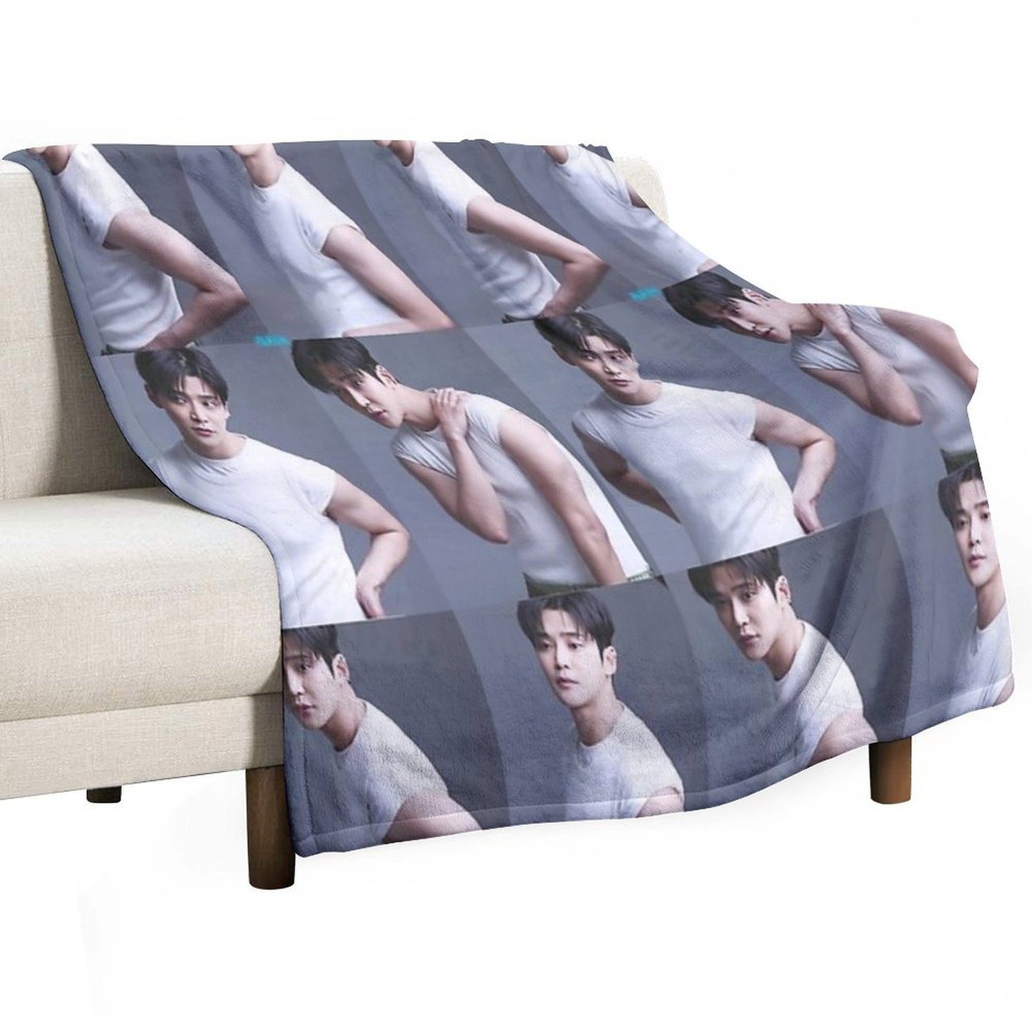 Rowoon Collage Travel-friendly Throw Blanket