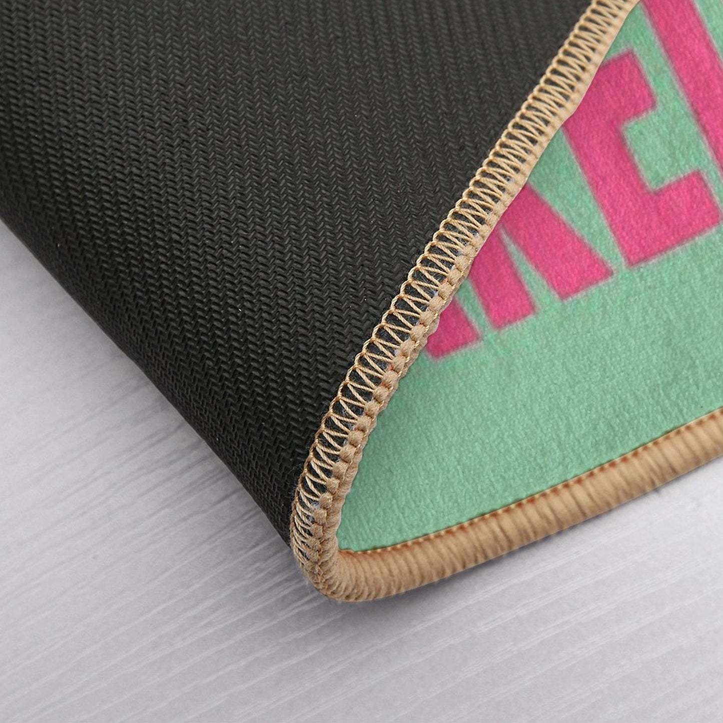 Get Naked - Pink And Green  Easy To Clean Bath Mat