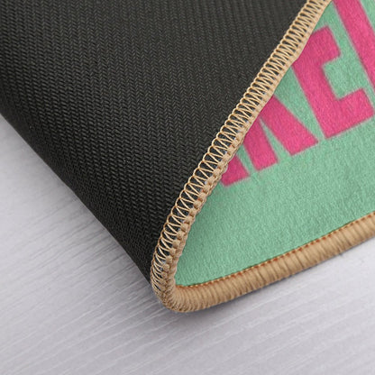 Get Naked - Pink And Green  Easy To Clean Bath Mat