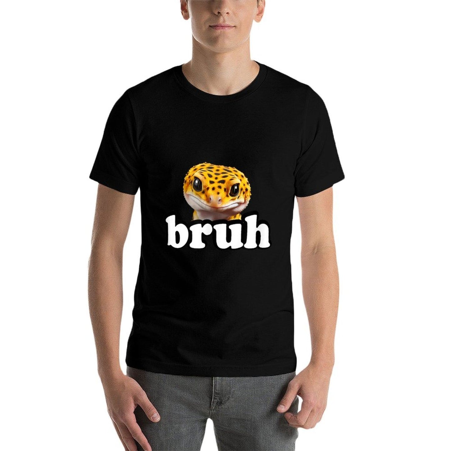 Cute Reptile Kids Bruh Leopard Gecko Lover  Heathered Texture T-Shirt