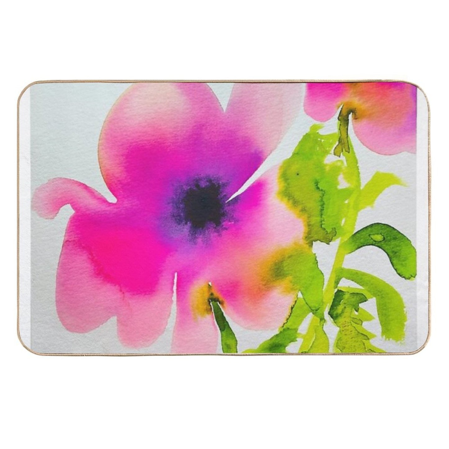 Solo Flower 2  Easy To Clean Bath Mat