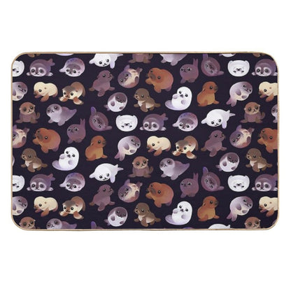 Seal Pup - Dark  Easy Maintenance Bath Mat