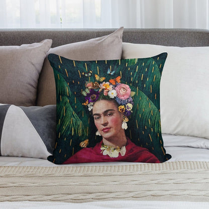 Frida Kahlo  World Women's Day Soft Decorative Cover Throw Pillow