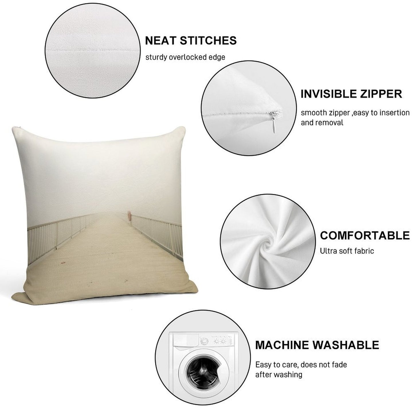 Nowhere Soft Fade-Resistant Throw Pillow