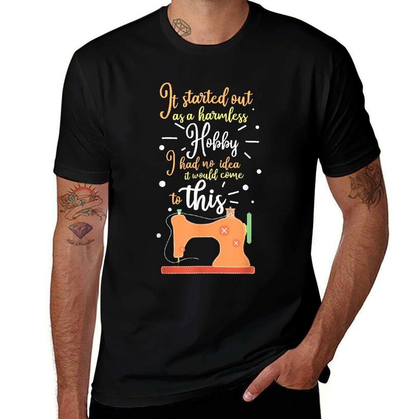 It Started Out As A Harmless Hobby Quilting Gift Comfortable T-Shirt