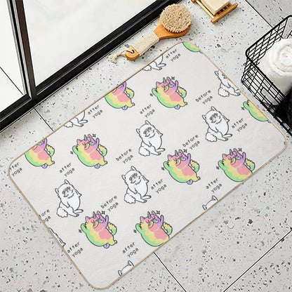Persian Cat After Yoga  Non-Slip Bath Mat