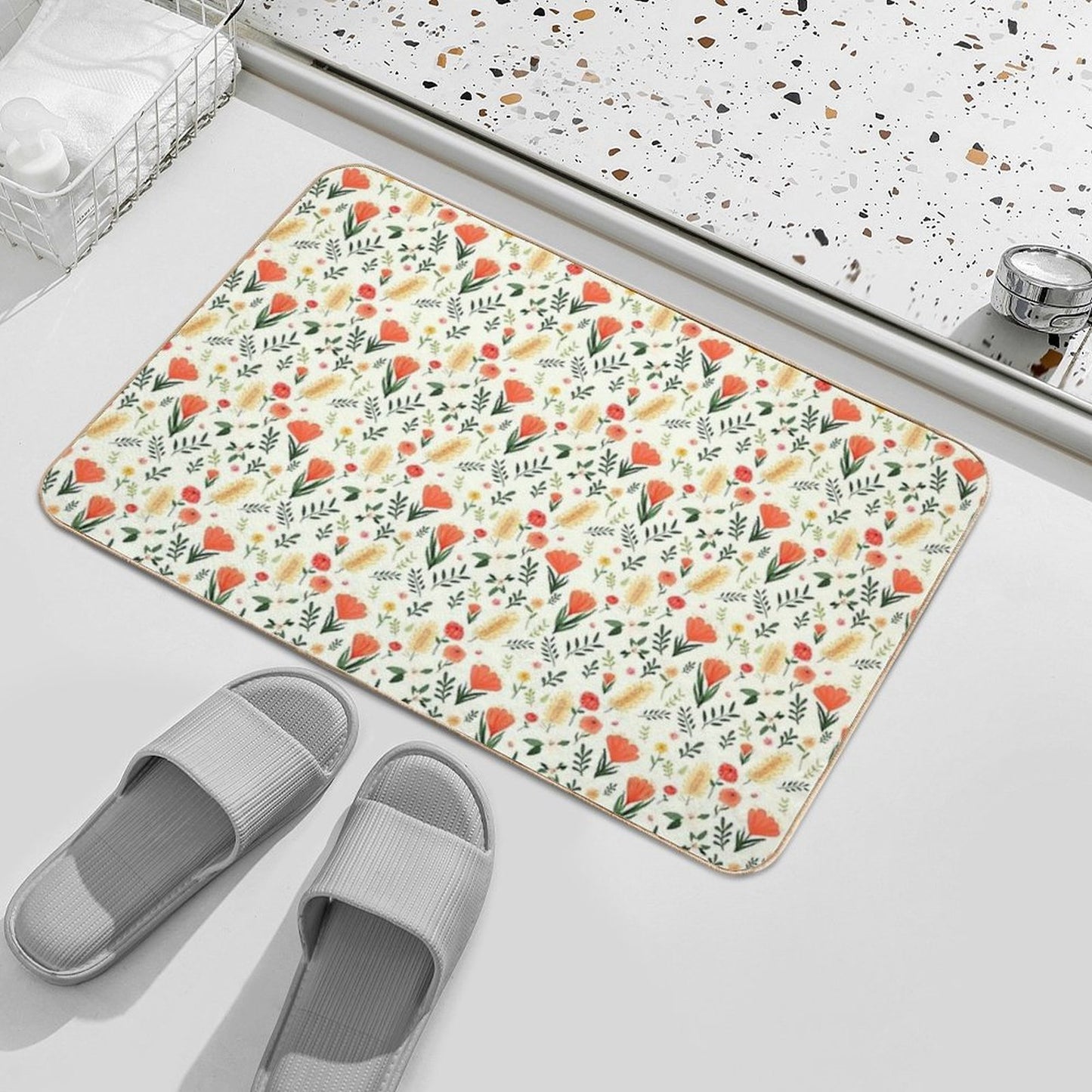 Aussie Florals  Non-Slip Bath Mat