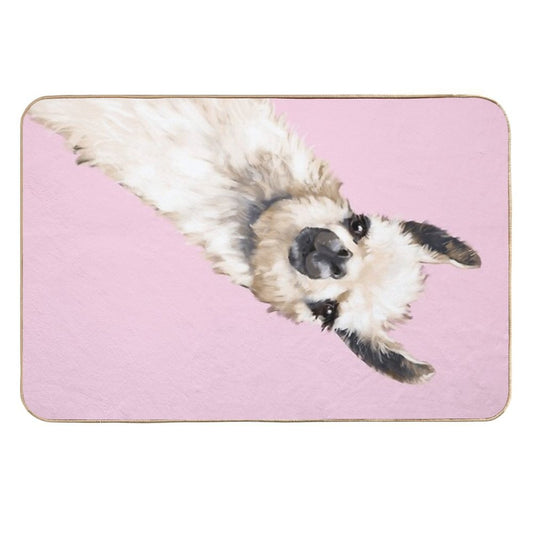 Sneaky Llama  Rapid-Drying Bath Mat