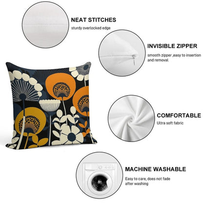 Floral Pattern, Finland Soft Easy Maintenance Throw Pillow