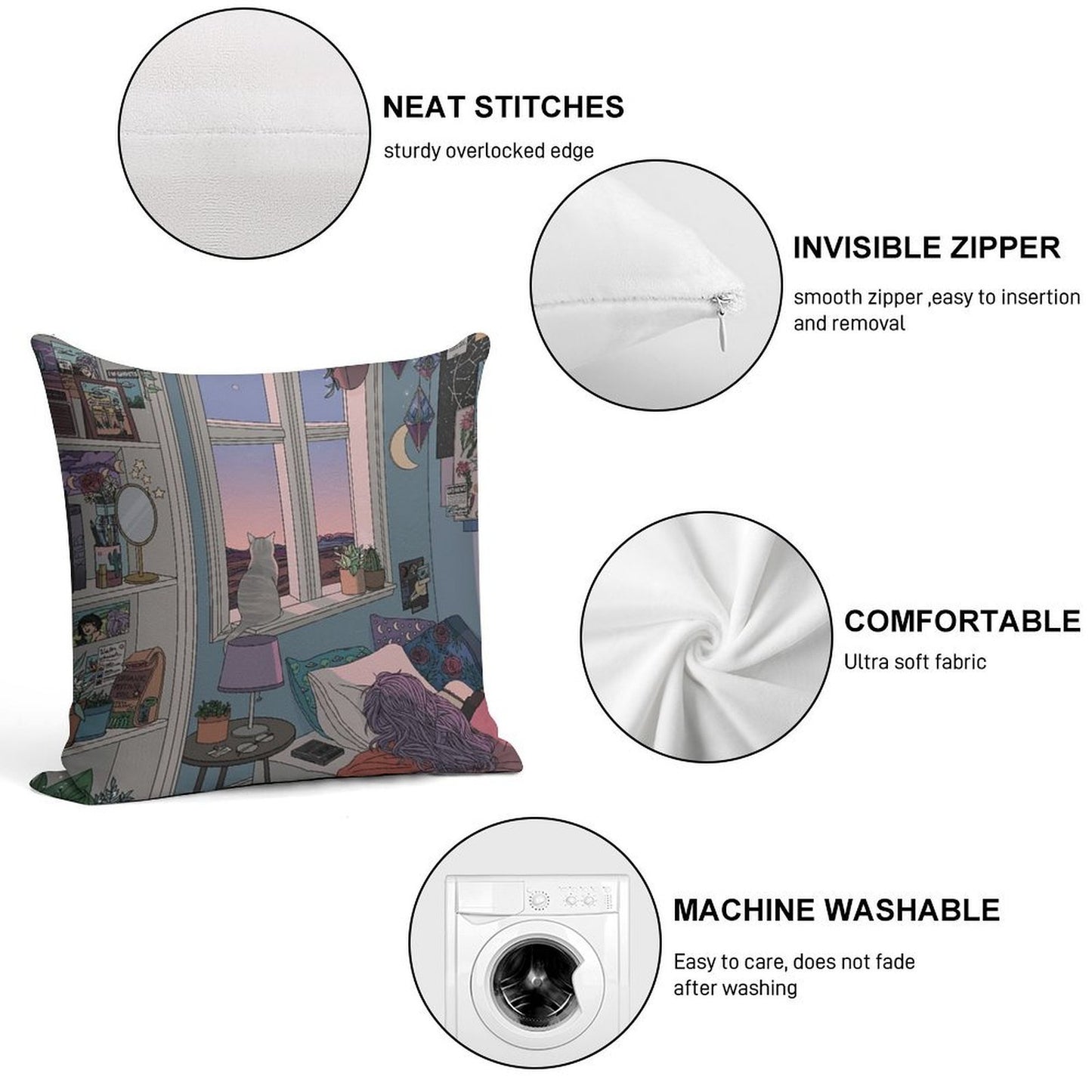 Early Morning Soft High-Density Material Throw Pillow