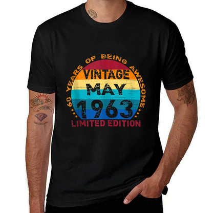 60 Years Old Vintage May 1963 Distressed 60th Birthday  Quick-drying T-Shirt