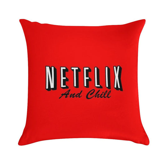Netflix And Chill Soft Home Decor Throw Pillow