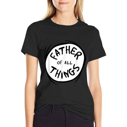 Dr. Seuss Father of All Things Emblem RED  Fade-proof Color T-Shirt