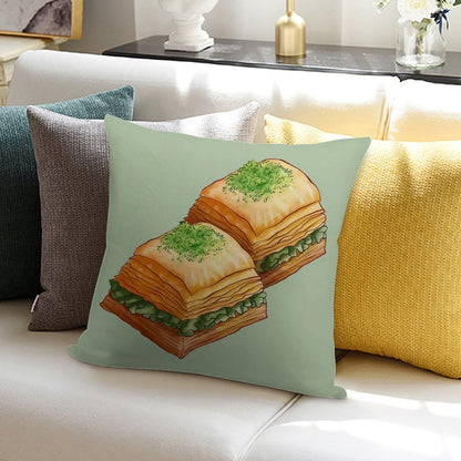 Pistachio Baklava Soft Warmth Comfort Throw Pillow