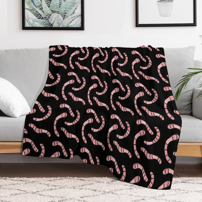 Worm Time Shrink-resistant Throw Blanket