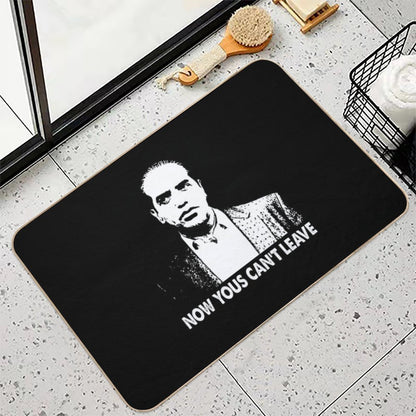 Now Yous Can't Leave Art Retro Black And White  Absorbent Bath Mat