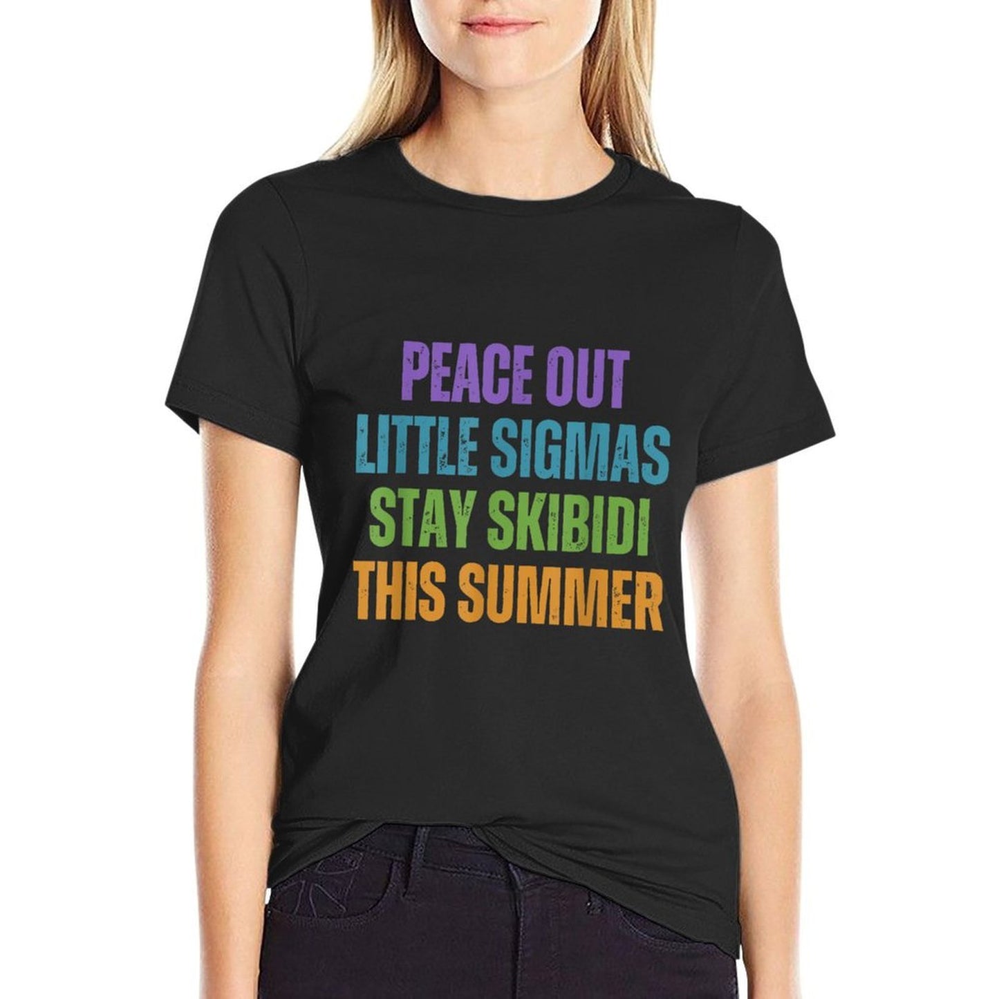 Peace Out Sigmas Stay Skibidi This Summer Last Day Teacher  Vintage-inspired T-Shirt