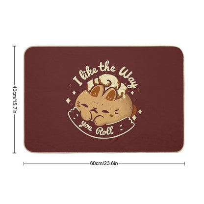 Kawaii Cinnamon Roll Bunny  Repositionable Bath Mat