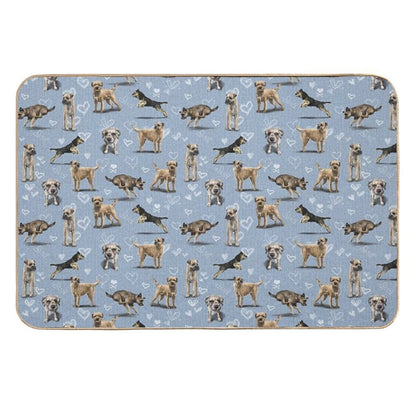 The Border Terrier  Rapid-Drying Bath Mat