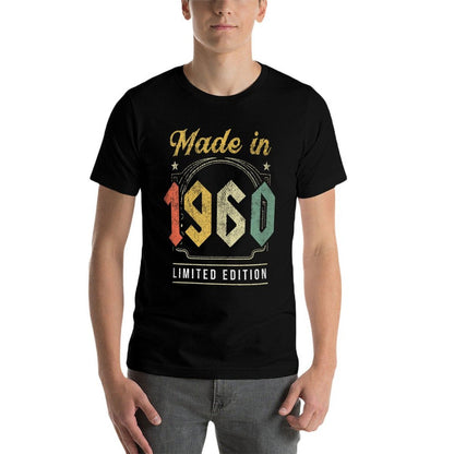 Made In August 1960 Bday Vintage 60Th Birthday  High-quality Stitching T-Shirt