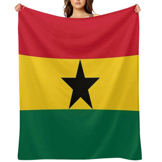 Ghana National Celebration Flag Premium Throw Blanket